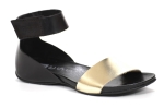 Sandał Nessi 50004 Czarny+Złoto