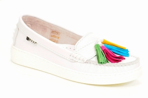 Mokasyny Nessi 18309 Biały 412