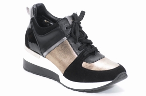 Sneakersy Nessi 19632 Czarne + Złoty
